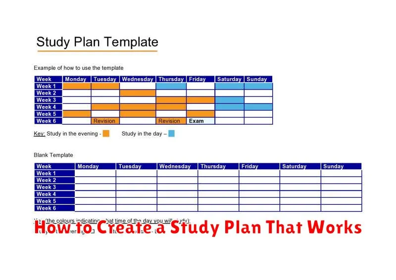 How to Create a Study Plan That Works
