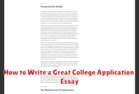 How to Write a Great College Application Essay