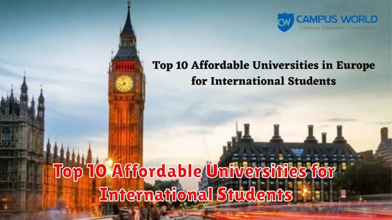 Top 10 Affordable Universities for International Students